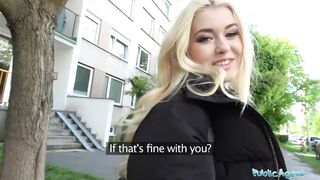 Public Agent Hot blonde student fucked doggy style in forest