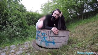 Public Agent Alessa Savage Gets Creampied Outdoors - 1 image