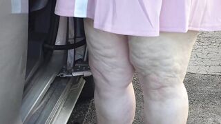 Fat ass plump white bbw doctor step in car and caught by stranger in public masturbation, flashing playing pussy - Xhamster - 4 image