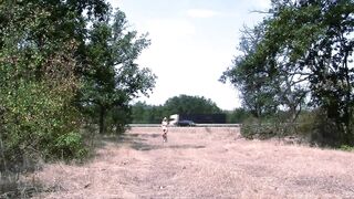 Slave Walks Around in a Chastity Belt and Double Penetrates the Highway - 10 image