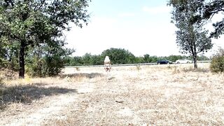 Slave Walks Around in a Chastity Belt and Double Penetrates the Highway - 4 image