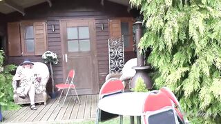 Auntjudys - 66yo Hairy Mature GILF Mrs. Claire Sucks Your Cock in the Garden (pov) - 2 image