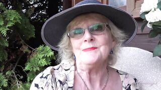 Auntjudys - 66yo Hairy Mature GILF Mrs. Claire Sucks Your Cock in the Garden (pov) - 9 image