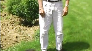 Outdoor sex plan for a teacher and two of his students. - 4 image