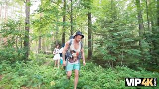 VIP4K. Horny couples lick asses in the woods and fuck with each other - 2 image