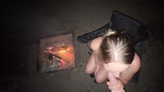 Masturbating in the Open while Camping and Sucking Cock - 10 image