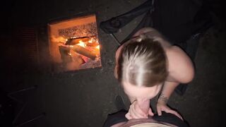 Masturbating in the Open while Camping and Sucking Cock - 13 image