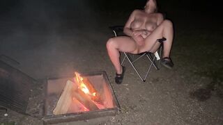 Masturbating in the Open while Camping and Sucking Cock - 3 image