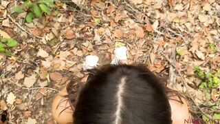 cum in my mouth after he fuck me today in the forest - 4 image