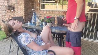 Mutual masturbation with my stepsis outdoors - 1 image