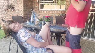 Mutual masturbation with my stepsis outdoors - 4 image