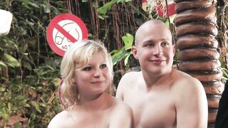 A chubby german babe pleasing a long cock near the pool - 13 image