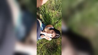 MATEUR BLOWJOB OUTDOORS, CUM ON THE MOUTH AND FACE.. CUMSHOT ON FACE - 15 image