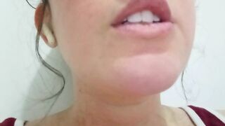 in the bathroom masturbating, his step father waits outside