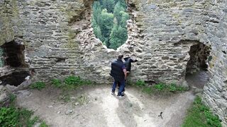 DRONE PORN This slut fucks a stranger outside and a drone surprises them - 3 image