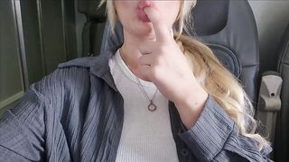 Risky airplane blowjob/handjob and hot pussy fingering in the public toilet! ALMOST CAUGHT - 7 image