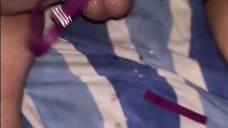 Public pegging at night down by the water, risky! - 5 image