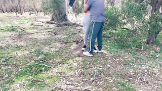 Hot Indian Wife with Neighbour - Desi Milf Outdoor Love Making - Big Ass Licking - Boobs Press - 2 image