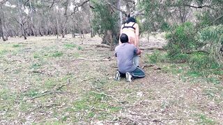 Hot Indian Wife with Neighbour - Desi Milf Outdoor Love Making - Big Ass Licking - Boobs Press - 8 image