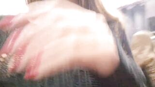 open curtain in fitting room public flashing of tits - 13 image