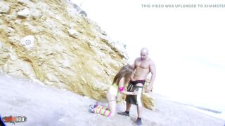 Very Porn Sports Session at the Beach with the French Big Tits Eva Lange - 8 image