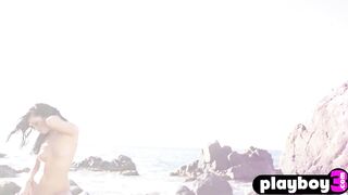 Petite all natural MILF model Kristie Taylor passion posed totally outdoor - 14 image