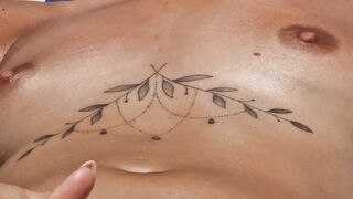 close-up of the pussy and tits of the sunbathing stepdaughter - 13 image