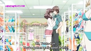 Stepbrother Fucking Brunette Milf In The Fitting Room - Hentai - 2 image