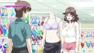 Stepbrother Fucking Brunette Milf In The Fitting Room - Hentai - 3 image