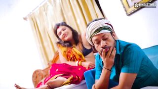 Desi Bihari busty lady fucked by two servants together ( Hindi Audio )