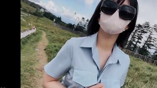 Unbuttoning clothes and panties outdoors. - 4 image