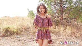 Elena de la Vega and her NAKED DATE! She meets and fucks a guy at the countryside