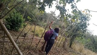 MY STEPMOTHER'S SLUT IS IN THE JUNGLE WALKING IN SEARCH OF A DICK TO FUCK OUTDOORS - 14 image