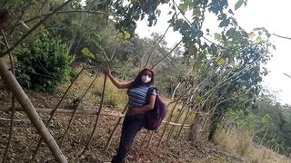 MY STEPMOTHER'S SLUT IS IN THE JUNGLE WALKING IN SEARCH OF A DICK TO FUCK OUTDOORS - 15 image