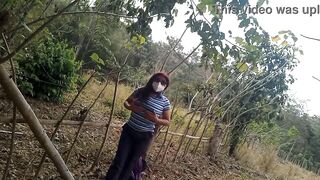 MY STEPMOTHER'S SLUT IS IN THE JUNGLE WALKING IN SEARCH OF A DICK TO FUCK OUTDOORS