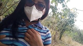 MY STEPMOTHER'S SLUT IS IN THE JUNGLE WALKING IN SEARCH OF A DICK TO FUCK OUTDOORS - 9 image