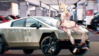 Car Sex with Secretary In the Parking Lot Cartoon - 5 image