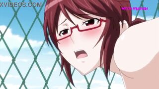 Redhead Milf Masturbating Outdoor Then Friend Comes To Fuck Her - Hentai - 14 image