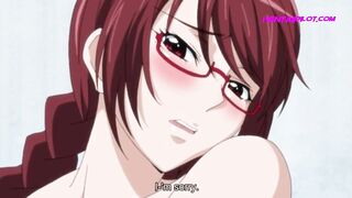 Redhead Milf Masturbating Outdoor Then Friend Comes To Fuck Her - Hentai - 2 image