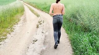 naked walking and masturbation in the car a stranger touches my pussy - 5 image