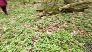 Vagina and tit spanking outdoors - 10 image