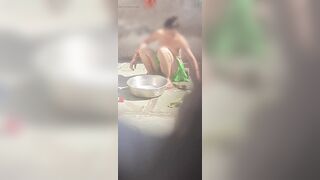 The stepbrother saw his older stepsister bathing in the open bathroom - 9 image