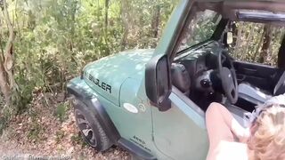 Teen wife fucks in public, sex in the jungle, wife gets fucked outdoors, hot teen wife gets fucked in the forest - 1 image