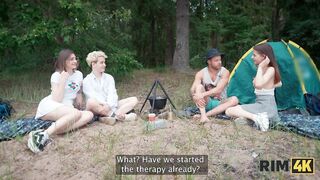 RIM4K. Swap wives, mutual rimming and anal fuck in the forest - 5 image