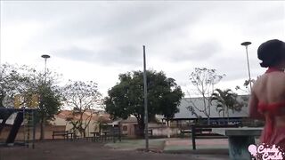 Peeing and Sucking in a Outdoor Square - 4 image