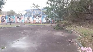Peeing and Sucking in a Outdoor Square - 6 image