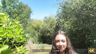 HUNT4K. Teen gives a deepthroat to an old rich stranger in the park - 6 image