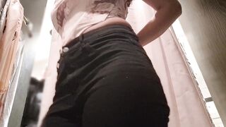I'm flashing my tits in the fitting room - 14 image