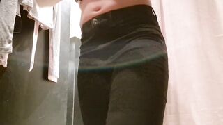 I'm flashing my tits in the fitting room - 6 image