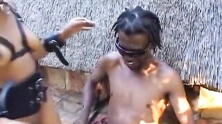 Hot ebony German babe gets spanked hard before a blowjob - 13 image